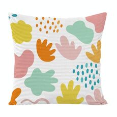 Cuscino per divano stampato con blocchi colorati con stampa centrale su richiesta, dimensioni: 45x45 cm (velluto granulare Twill)