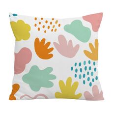 Cuscino per divano stampato con blocchi colorati con stampa centrale su richiesta, dimensioni: 45x45 cm (velluto di cristallo)