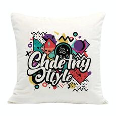 Cuscino per divano stampato graffiti con stampa centrale su richiesta, dimensioni: 45x45 cm (velluto olandese)