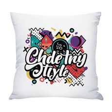 Cuscino per divano stampato graffiti con stampa centrale su richiesta, dimensioni: 45x45 cm (raso lucido)