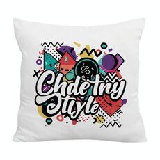 Cuscino per divano stampato graffiti con stampa centrale su richiesta, dimensioni: 45x45 cm (velluto di cristallo)