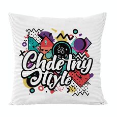 Cuscino per divano stampato graffiti con stampa centrale su richiesta, dimensioni: 50x50 cm (velluto granulare twill)