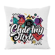 Cuscino per divano stampato graffiti con stampa centrale su richiesta, dimensioni: 60x60 cm (velluto granulare twill)