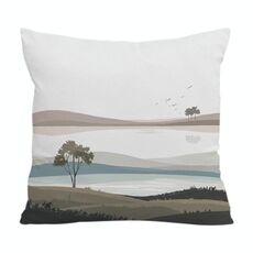 Federa per cuscino da divano con stampa di paesaggio, senza stampa centrale su richiesta, dimensioni: 40x40 cm (velluto di cristallo)