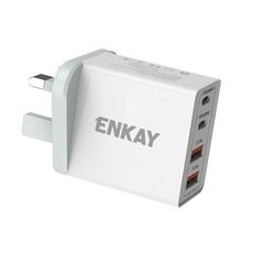 ENKAY FC-002 55W Dual USB-A Dual USB-C / Type-C Caricabatterie rapido a quattro porte (spina UK)