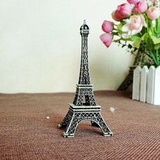Ornamento per foto modello Torre Eiffel in metallo da 18 cm (bronzo)