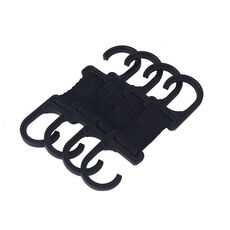 4 pezzi / set ganci per poggiatesta per schienale auto ganci nascosti antiurto per organizer per sedili posteriori auto (nero)