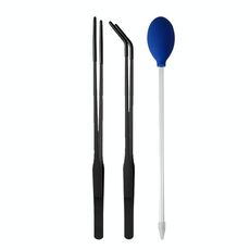 Pinzette per l'alimentazione degli animali domestici, pinzette per rettili, clip per l'alimentazione degli animali domestici, strumento per l'acquascape, stile: nero, 3 pezzi