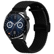 Per Garmin VivoMove Trend / Luxe / Style Cinturino per orologio in tessuto con chiusura pieghevole magnetica da 20 mm (nero)