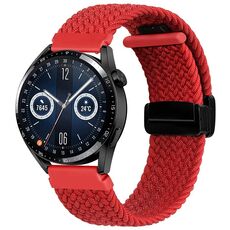 Per Garmin VivoMove Trend / Luxe / Style Cinturino per orologio in tessuto con chiusura magnetica da 20 mm (rosso)