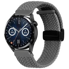 Per Garmin VivoMove Trend / Luxe / Style Cinturino per orologio in tessuto con chiusura magnetica da 20 mm (grigio)
