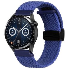 Per Garmin VivoMove Trend / Luxe / Style Cinturino per orologio in tessuto con chiusura pieghevole magnetica da 20 mm (blu)