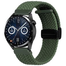 Per Garmin VivoMove Trend / Luxe / Style Cinturino per orologio in tessuto con chiusura pieghevole magnetica da 20 mm (verde)