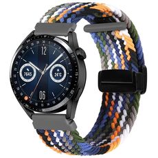 Per Garmin VivoMove Trend / Luxe / Style Cinturino per orologio in tessuto con chiusura pieghevole magnetica da 20 mm (colore denim)