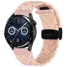 Per Garmin VivoMove Trend / Luxe / Style Cinturino per orologio in tessuto con chiusura magnetica da 20 mm (Starlight Pink)
