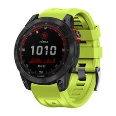 Per Garmin Forerunner 965/955/945/935 cinturino in silicone con fibbia in acciaio nero a vite (verde lime)