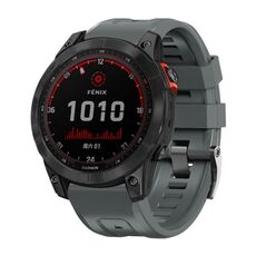 Per Garmin Forerunner 965/955/945/935 cinturino in silicone con fibbia in acciaio nero a vite (grigio)
