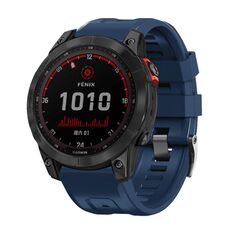 Per Garmin Forerunner 965/955/945/935 cinturino in silicone con fibbia in acciaio nero a vite (blu notte)