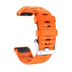 Per Garmin Forerunner 965/955/945/935 cinturino in silicone con fibbia in acciaio argento a vite (arancione)