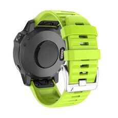 Per Garmin Forerunner 965/955/945/935 cinturino in silicone con fibbia in acciaio argento a vite (verde)