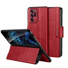 Per OPPO Find N SULADA Custodia per telefono in pelle a scatto magnetico all-inclusive (rosso)