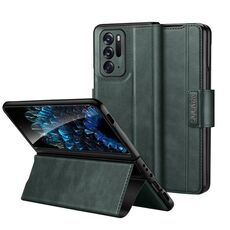 Per OPPO Find N SULADA Custodia per telefono in pelle con chiusura a scatto magnetica all-inclusive (verde)
