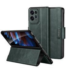 Per OPPO Find N2 SULADA Custodia per telefono in pelle a scatto magnetico all-inclusive (verde)