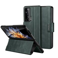 For Honor Magic Vs SULADA Custodia per telefono in pelle con chiusura a scatto magnetica all-inclusive (verde)