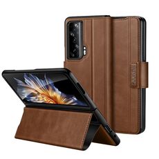 For Honor Magic Vs SULADA Custodia per telefono in pelle con chiusura a scatto magnetica all-inclusive (marrone)