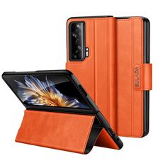 For Honor Magic Vs SULADA Custodia per telefono in pelle a scatto magnetico all-inclusive (arancione)