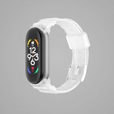 Per cinturino in TPU integrato Xiaomi Mi Band 7/6/5 (trasparente)