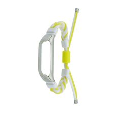 Per Xiaomi Mi Band 6/5 cinturino in nylon con cavo intrecciato in silicone (bianco giallo)
