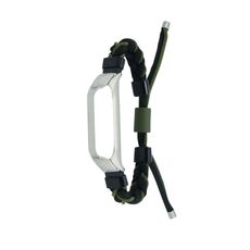 Per Xiaomi Mi Band 6/5 cinturino in nylon con cavo intrecciato in silicone (nero verde)