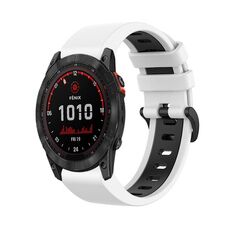 Per cinturino sportivo in silicone bicolore Garmin Enduro 2 (bianco + nero)