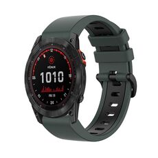 Per cinturino sportivo in silicone bicolore Garmin Enduro 2 (verde oliva + nero)