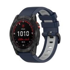 Per cinturino sportivo in silicone bicolore Garmin Enduro 2 (blu scuro + grigio)