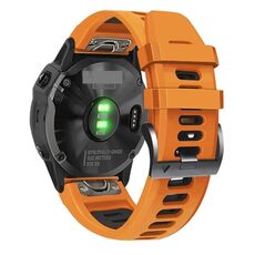 Per Garmin Instinct 2X Solar Sports cinturino in silicone bicolore (arancione + nero)