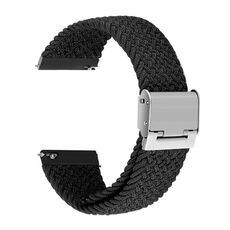 Per Huawei Watch 4/4 Pro cinturino in nylon intrecciato con fibbia in metallo (nero)