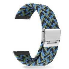 Per Huawei Watch 4/4 Pro cinturino in nylon intrecciato con fibbia in metallo (W nero blu verde)