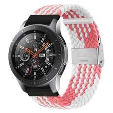 Per Huawei Watch 4/4 Pro cinturino in nylon intrecciato con fibbia in metallo (Z rosa bianco)