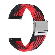 Per Huawei Watch 4/4 Pro cinturino in nylon intrecciato con fibbia in metallo (Z nero rosso)