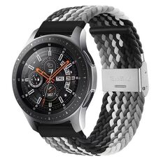 Per Huawei Watch 4/4 Pro cinturino in nylon intrecciato con fibbia in metallo (Z nero grigio)