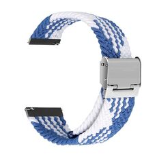 Per Huawei Watch 4/4 Pro cinturino in nylon intrecciato con fibbia in metallo (Z blu bianco)