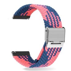 Per Huawei Watch 4/4 Pro cinturino in nylon intrecciato con fibbia in metallo (Z blu rosa)