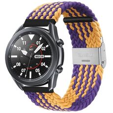 Per Huawei Watch 4/4 Pro cinturino in nylon intrecciato con fibbia in metallo (Z viola oro)