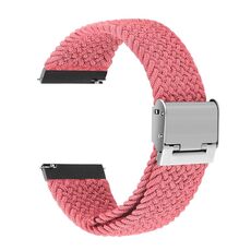Per Huawei Watch 4/4 Pro cinturino in nylon intrecciato con fibbia in metallo (rosa)