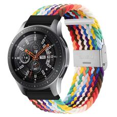 Per Huawei Watch 4/4 Pro cinturino in nylon intrecciato con fibbia in metallo (colore arcobaleno)