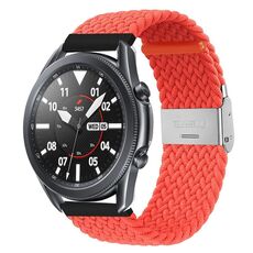 Per Huawei Watch 4/4 Pro cinturino in nylon intrecciato con fibbia in metallo (rosa brillante)