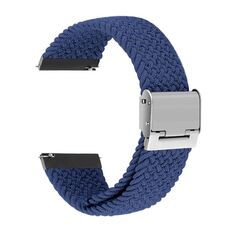 Per Huawei Watch 4/4 Pro cinturino in nylon intrecciato con fibbia in metallo (blu scuro)