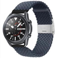 Per Huawei Watch 4/4 Pro cinturino in nylon intrecciato con fibbia in metallo (profondo blu)